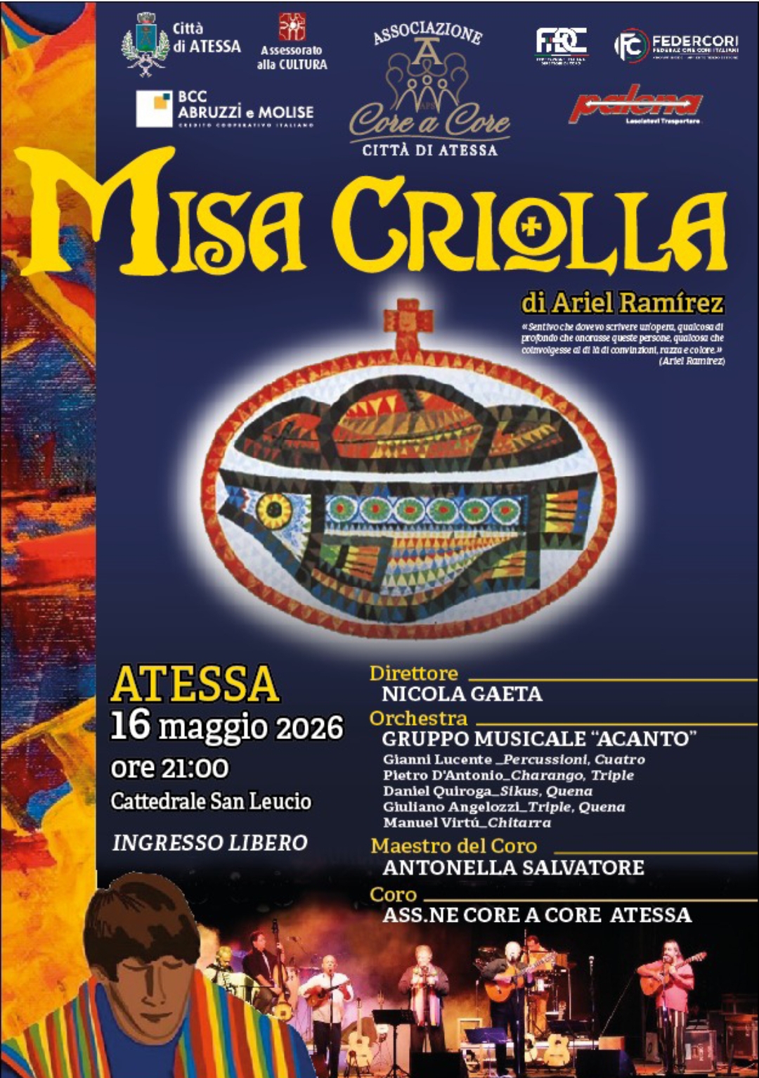 La “Misa Criolla” di Ariel Ramírez nella Cattedrale di San Leucio ad Atessa