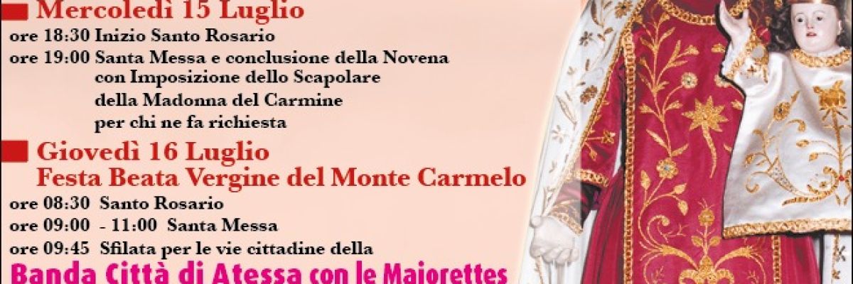 Festa della Madonna del Carmine 2026 ad Atessa